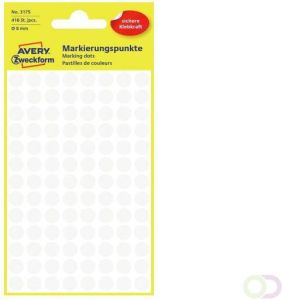 Avery Zweckform Avery Ronde etiketten diameter 8 mm wit 416 stuks